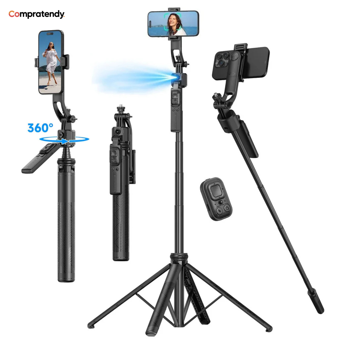 TRÍPODE C17 INTELIGENTE 360° CON SEGUIMIENTO FACIAL IA