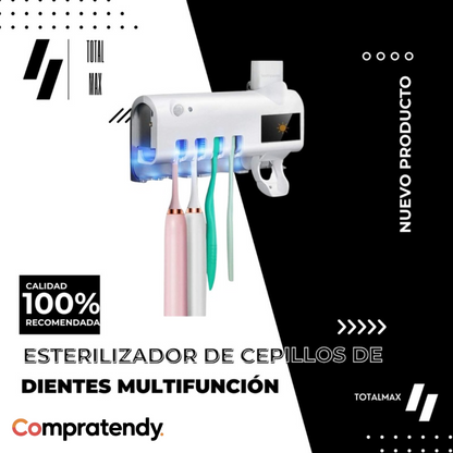 ESTERILIZADOR DE CEPILLO UV + DISPENSADOR PREMIUM
