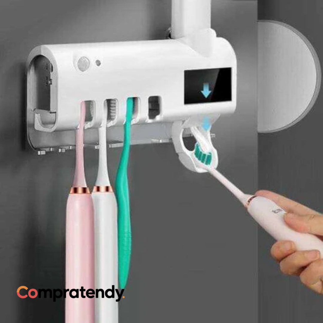 ESTERILIZADOR DE CEPILLO UV + DISPENSADOR PREMIUM