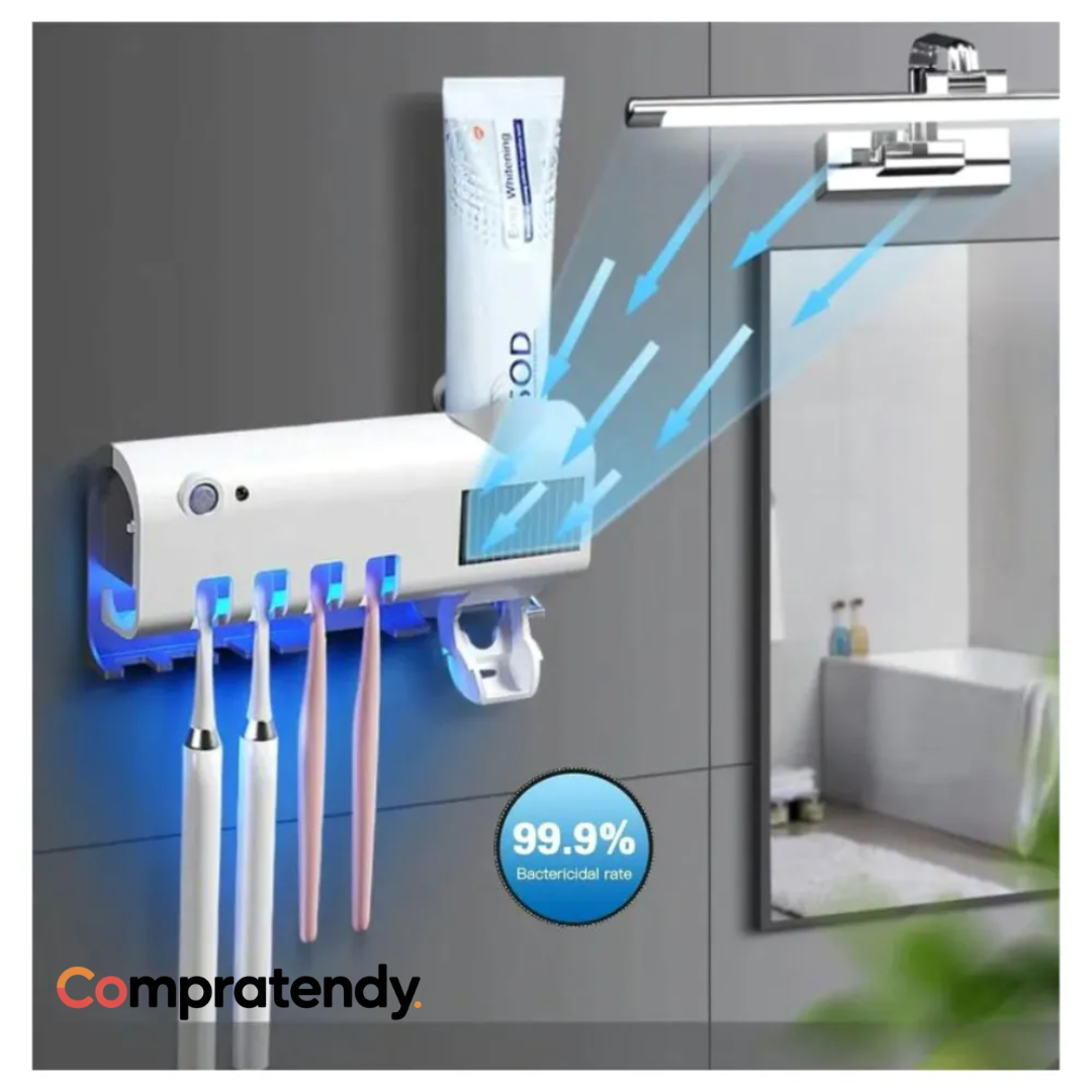 ESTERILIZADOR DE CEPILLO UV + DISPENSADOR PREMIUM