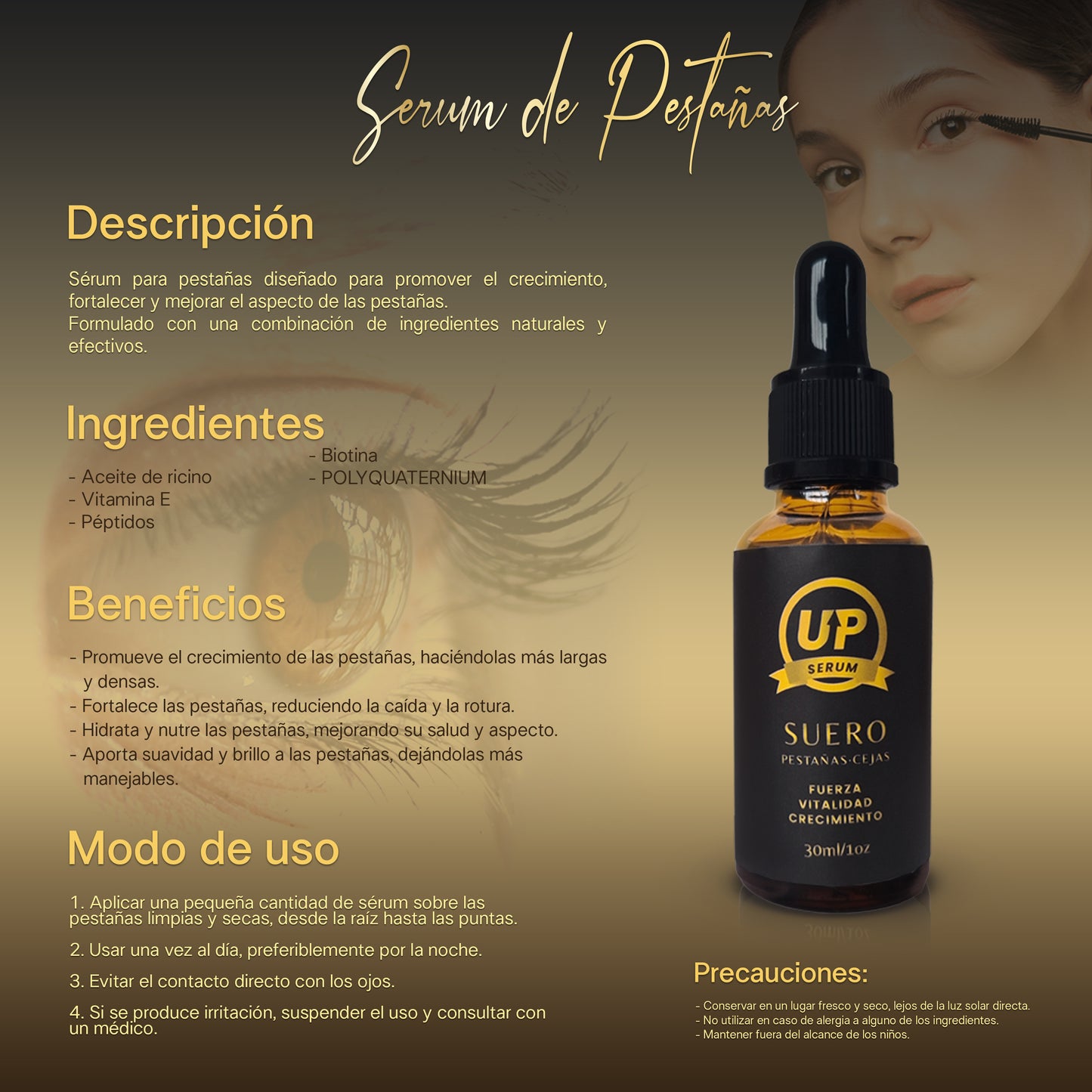 🌟 SERUM UP PRO® – CRECIMIENTO NATURAL DE PESTAÑAS Y CEJAS